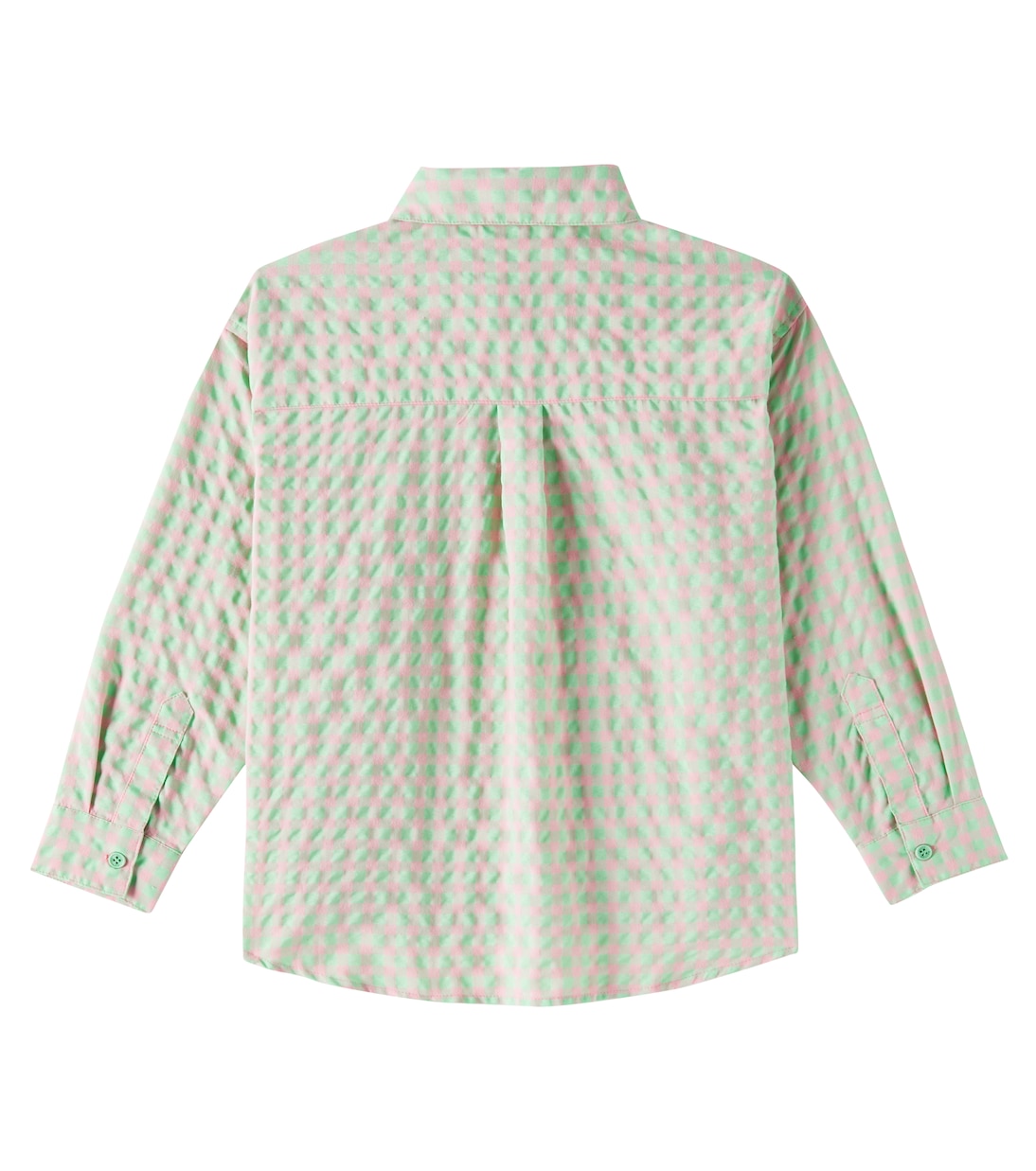 Logo checked cotton-blend shirt | Jellymallow