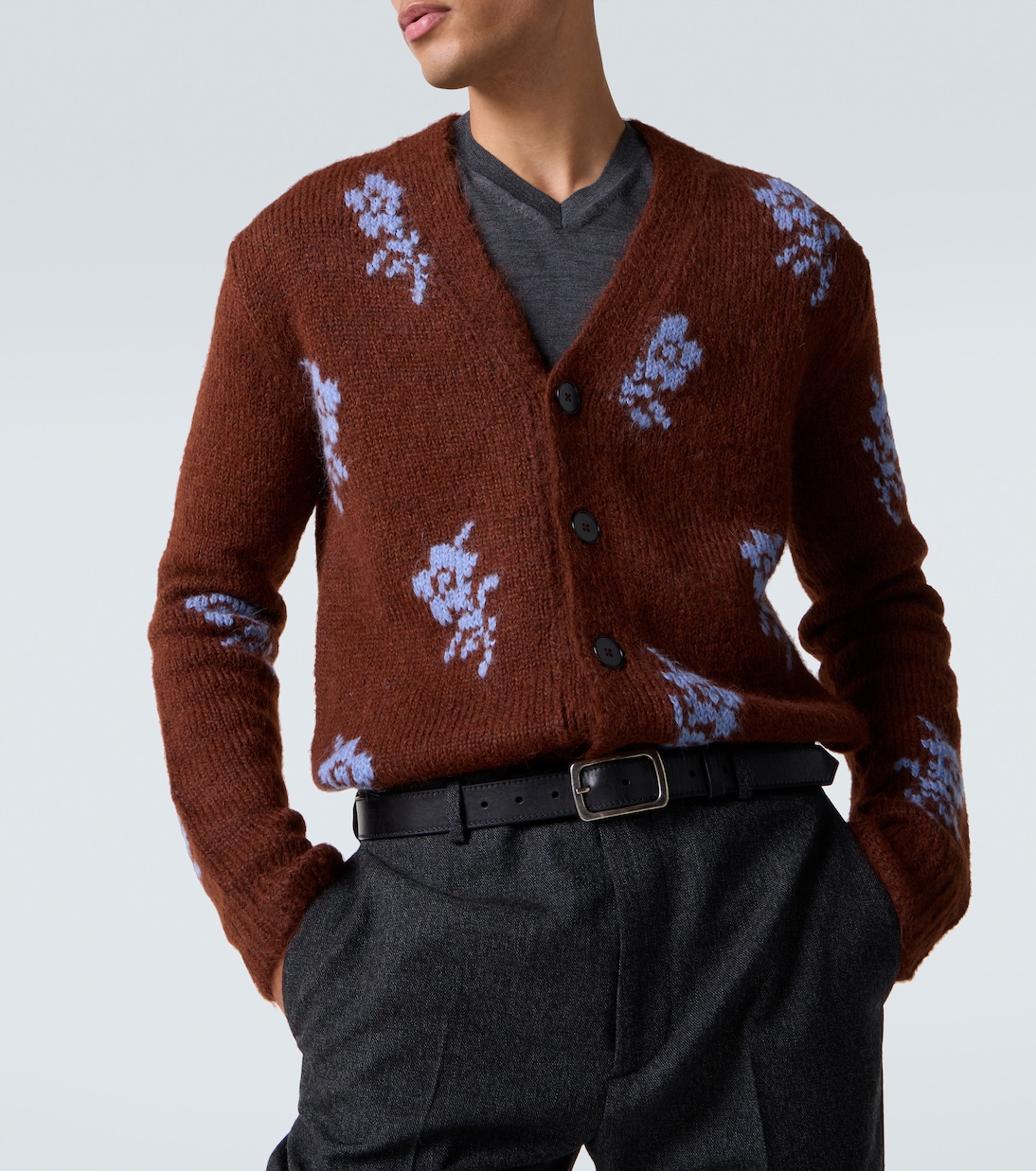 Intarsia alpaca and wool-blend cardigan | Jil Sander