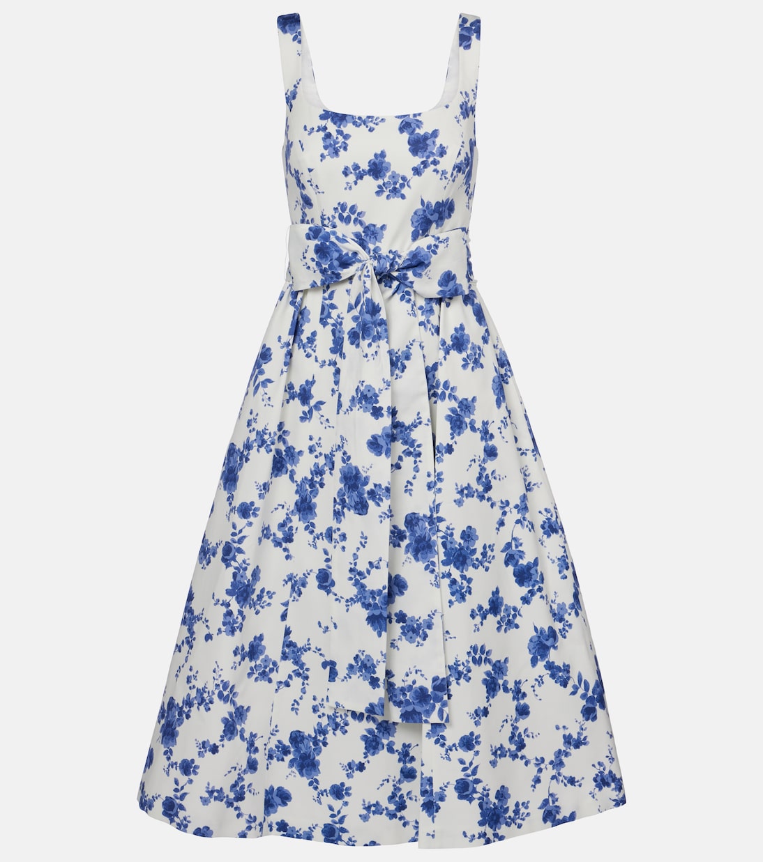 Floral faille midi dress  | Carolina Herrera