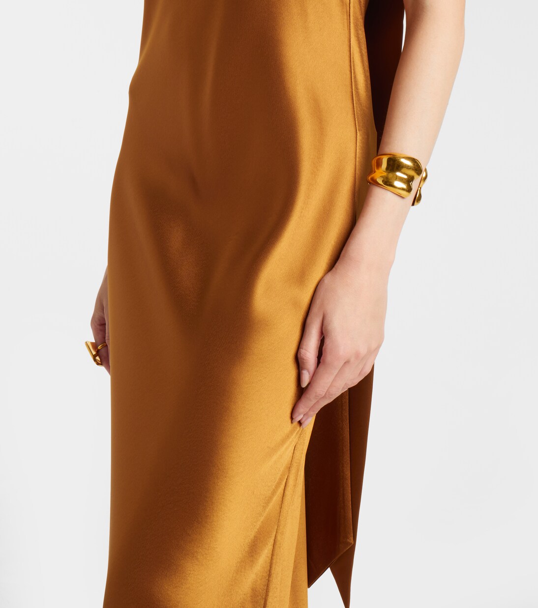 Robe longue Sienna en satin | Galvan