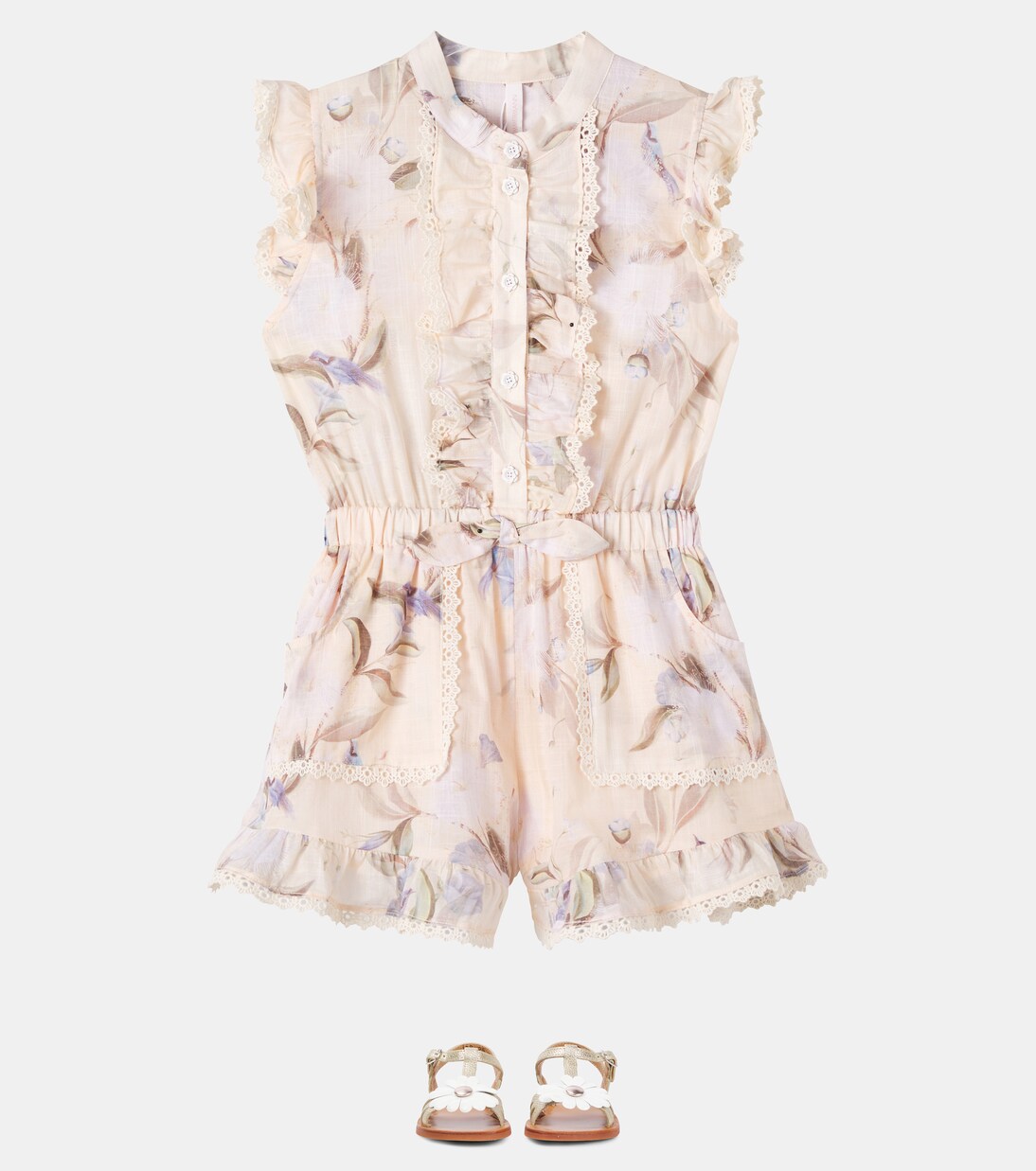 Cascadian floral cotton playsuit | Zimmermann Kids