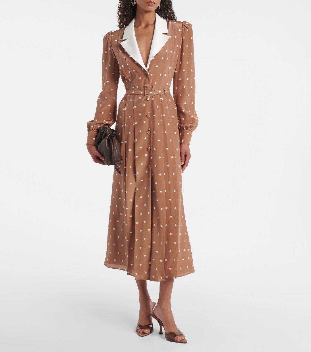 Hemdblusenkleid aus Seidensatin  | Alessandra Rich