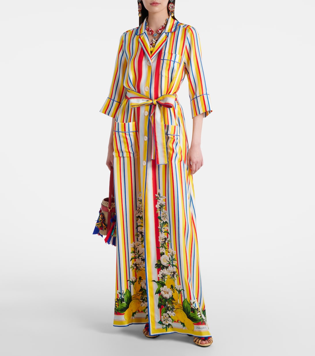 Striped silk shirt dress | Dolce&Gabbana