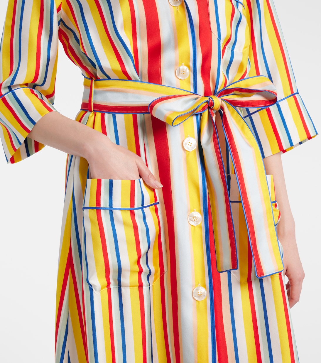 Striped silk shirt dress | Dolce&Gabbana