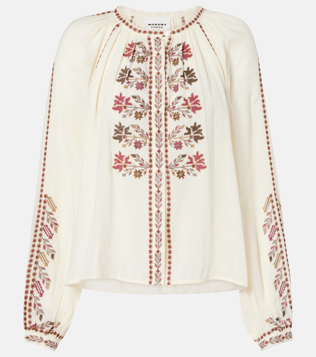 Blouse Lynne brodée en coton | Marant Etoile
