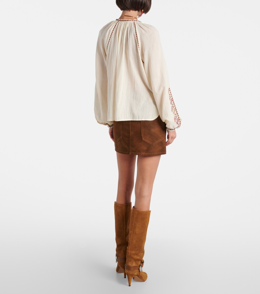 Blouse Lynne brodée en coton | Marant Etoile