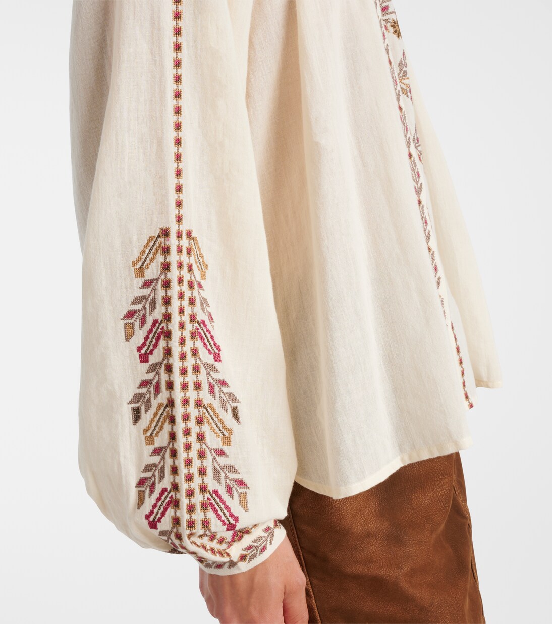 Blouse Lynne brodée en coton | Marant Etoile