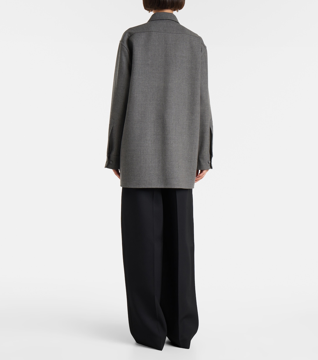 Verziertes Hemd aus Woll-Canvas | Jil Sander