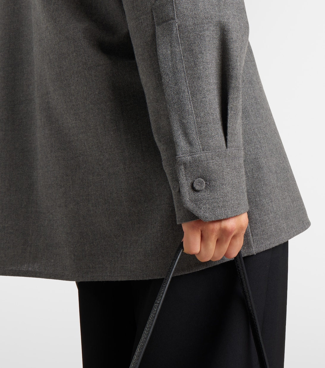 Verziertes Hemd aus Woll-Canvas | Jil Sander