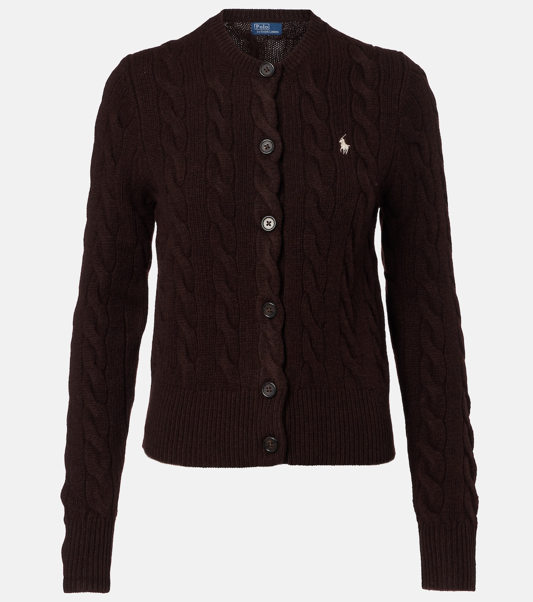 Cable-knit wool and cashmere cardigan | Polo Ralph Lauren