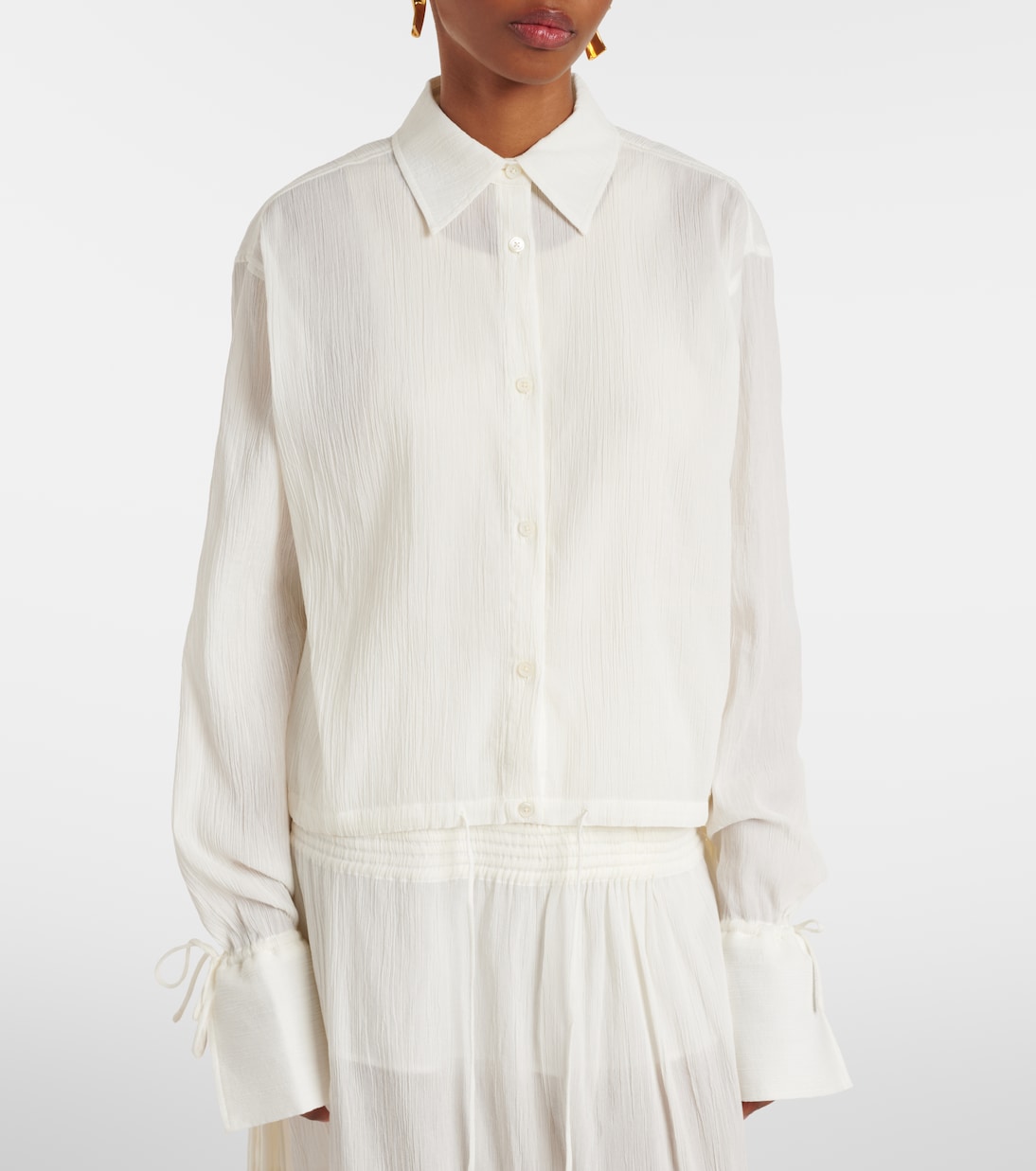 Cropped-Hemd aus Baumwolle | Toteme