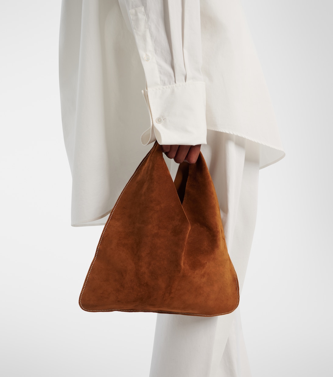 Bindle Small suede tote bag | The Row