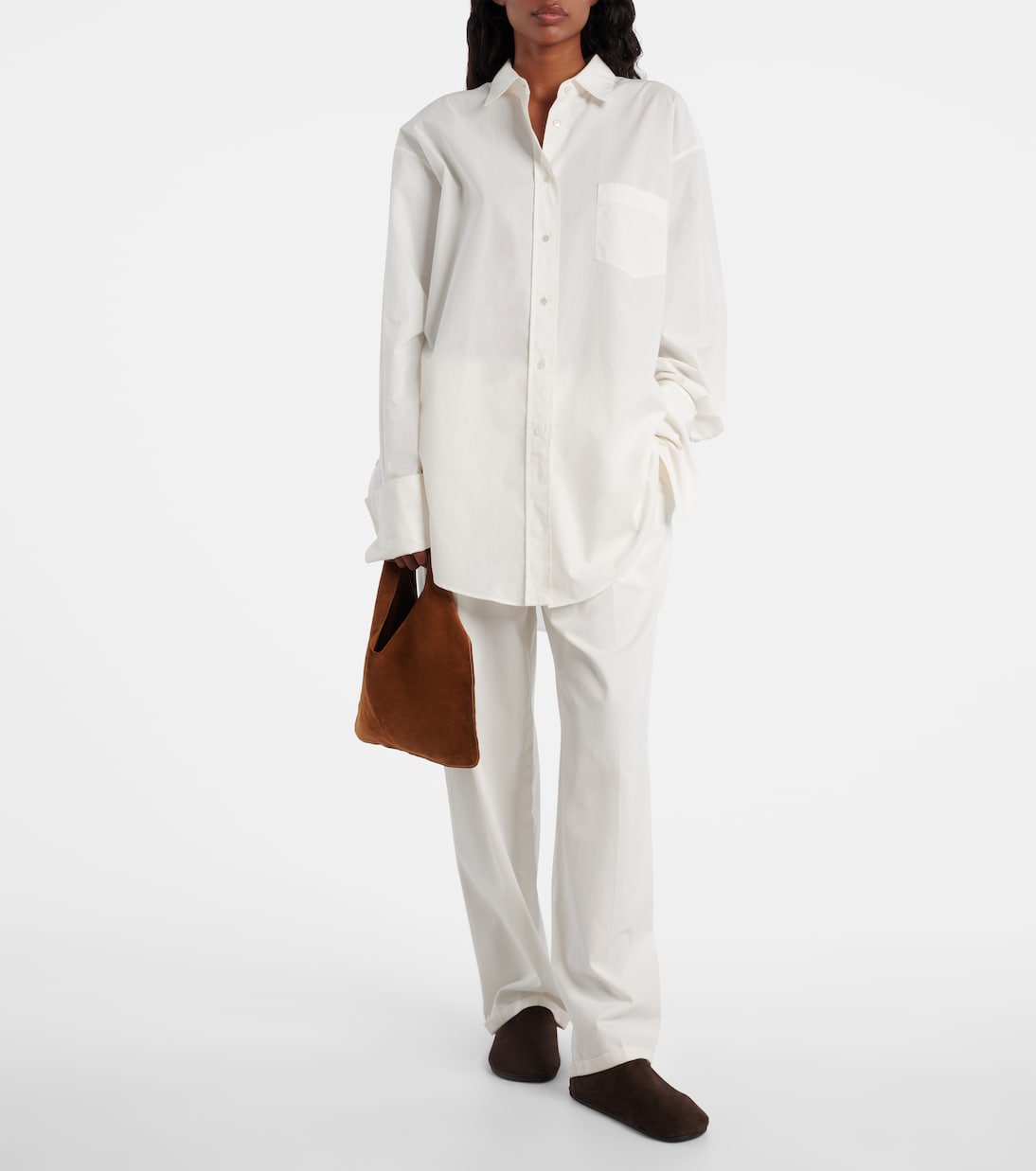 Bindle Small suede tote bag | The Row