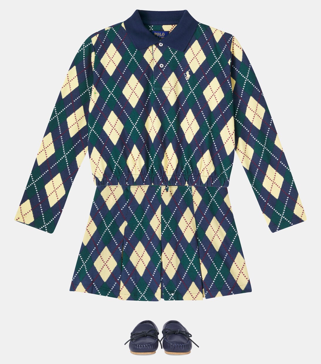 Argyle cotton polo shirt and skirt set | Polo Ralph Lauren Kids