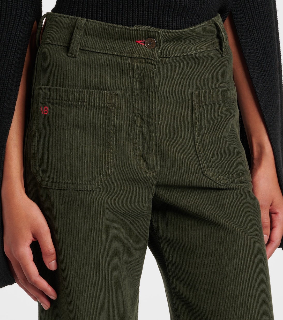 Mid-Rise-Schlaghose Alina aus Baumwoll-Cord | Victoria Beckham