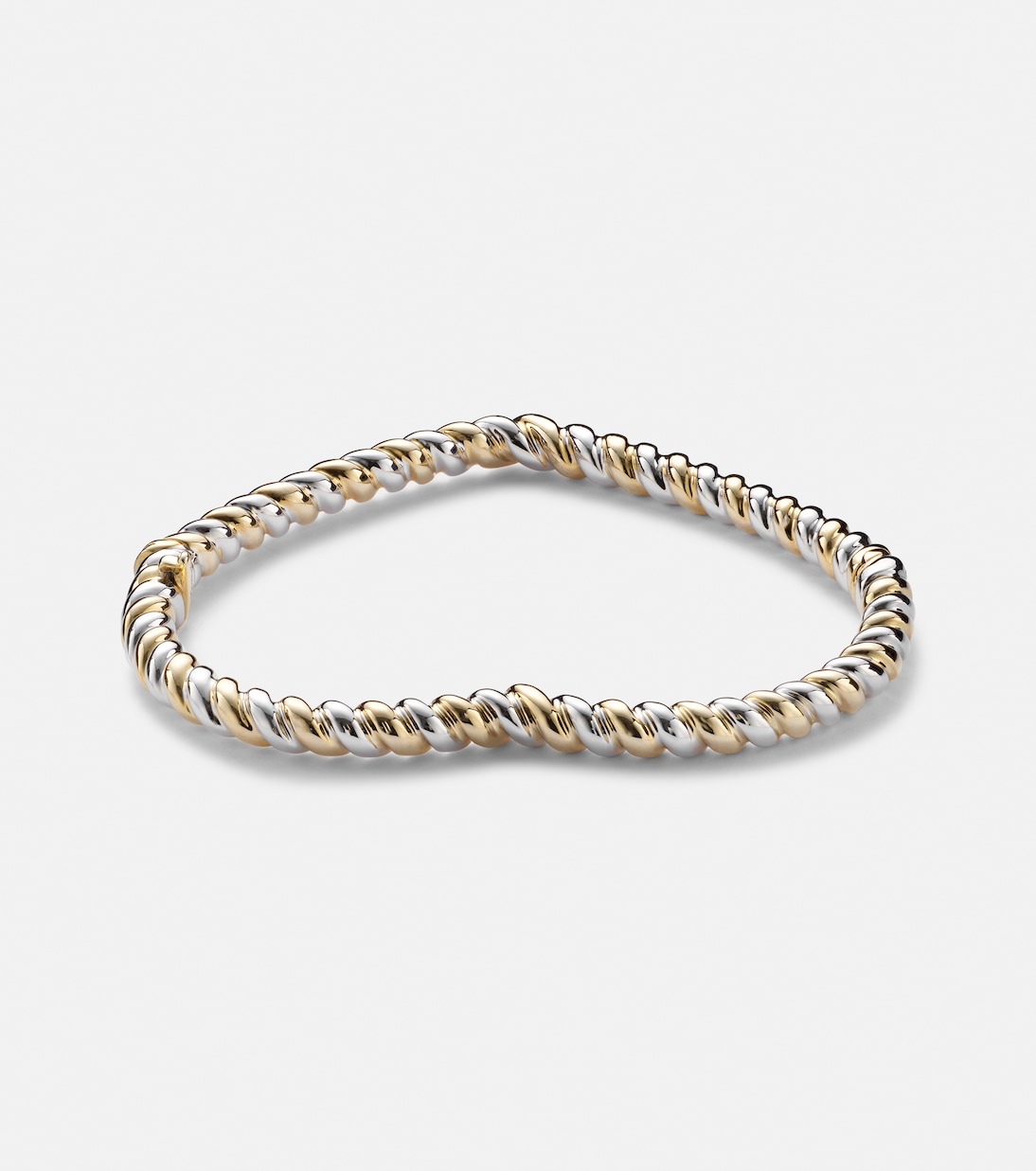 Jonc Cœur 9kt yellow and white gold bangle | Yvonne Léon