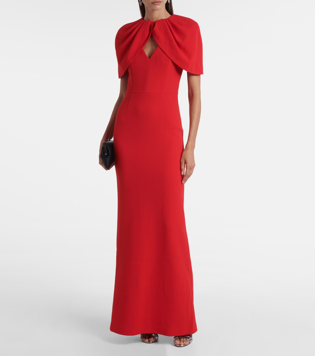 Robe longue Cameron en crêpe | Rebecca Vallance