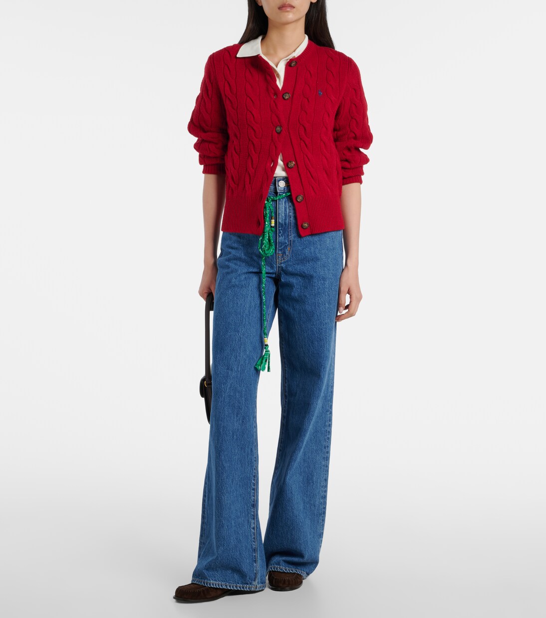 Cable-knit wool and cashmere cardigan | Polo Ralph Lauren