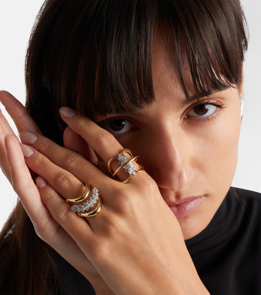 Ring Golden Strada aus 18kt Gelbgold (750/1000) mit Diamanten | Yeprem