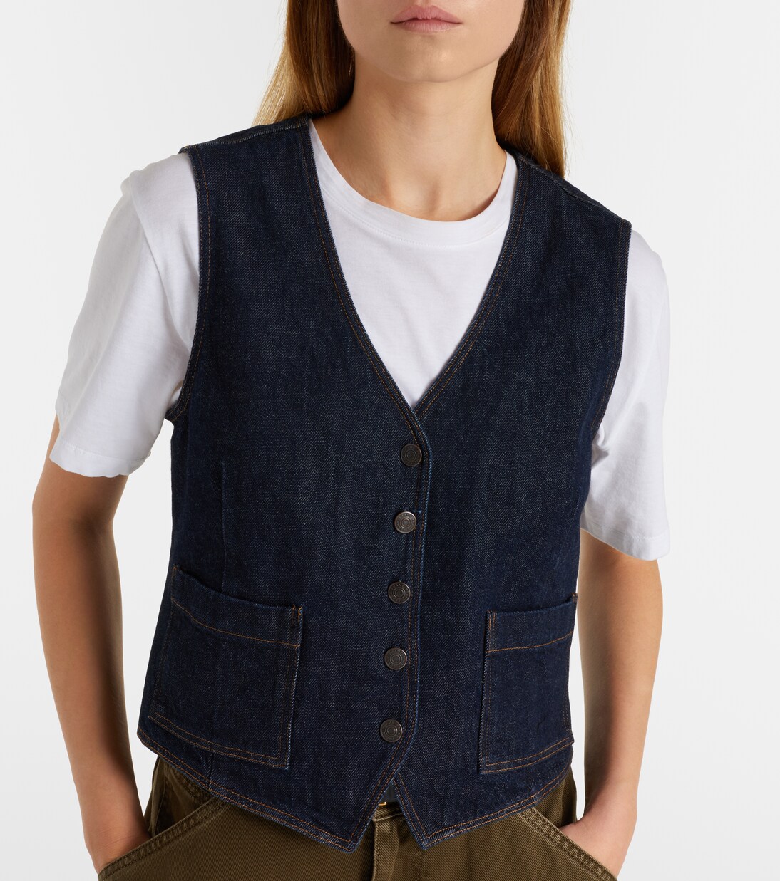 Gilet de costume en jean | Frame