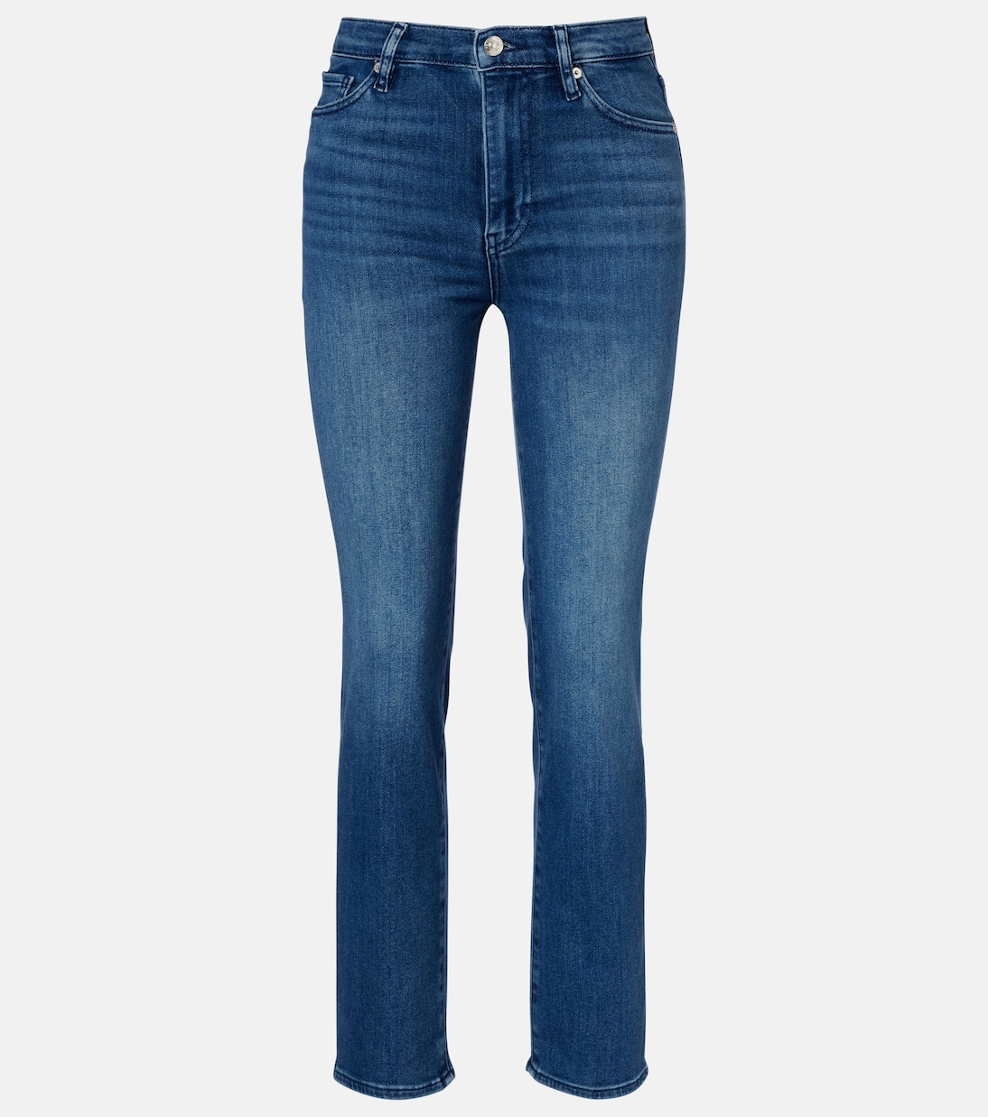 Le Sleek cropped high-rise straight jeans | Frame
