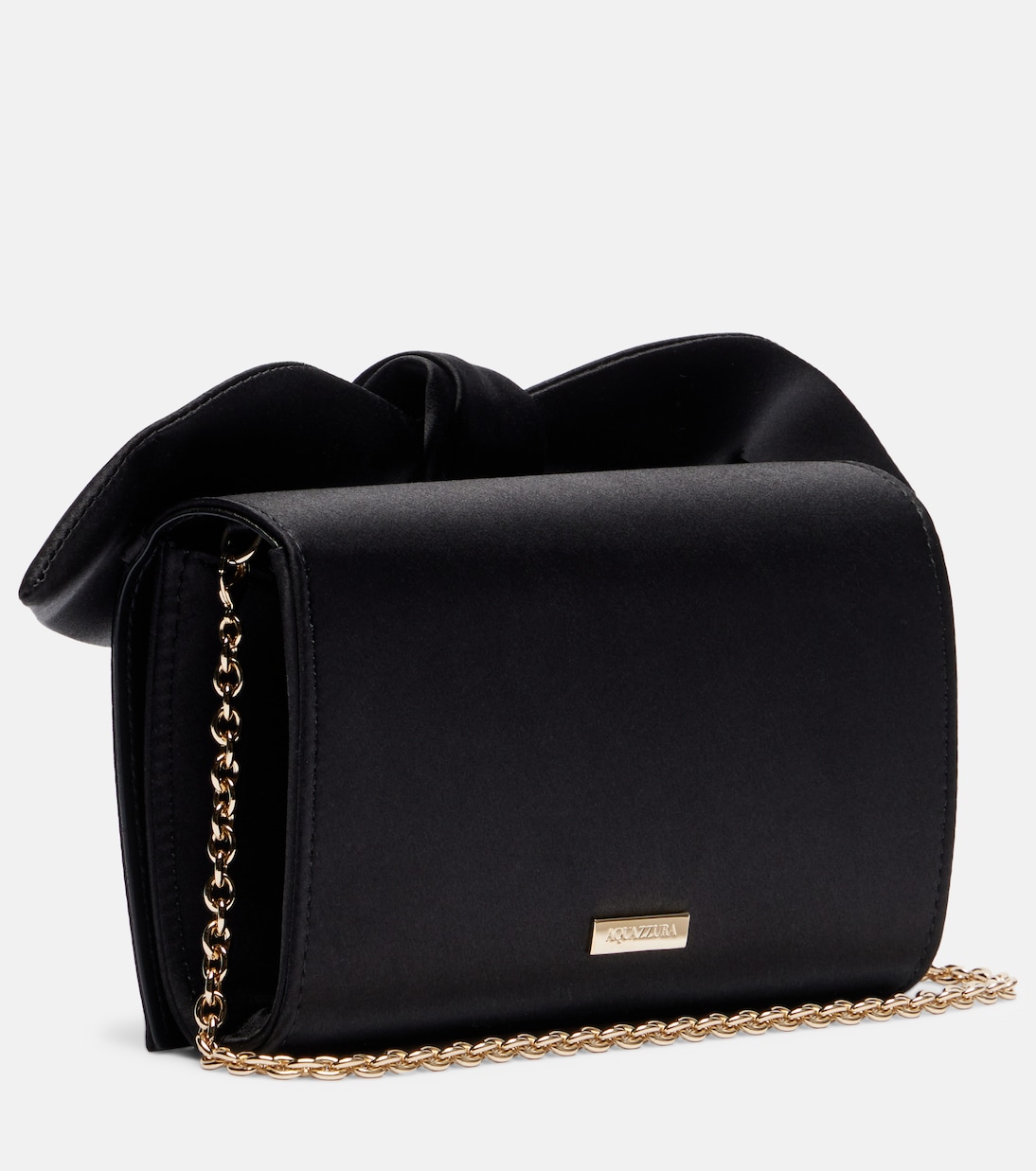 Bow Tie Mini satin clutch | Aquazzura