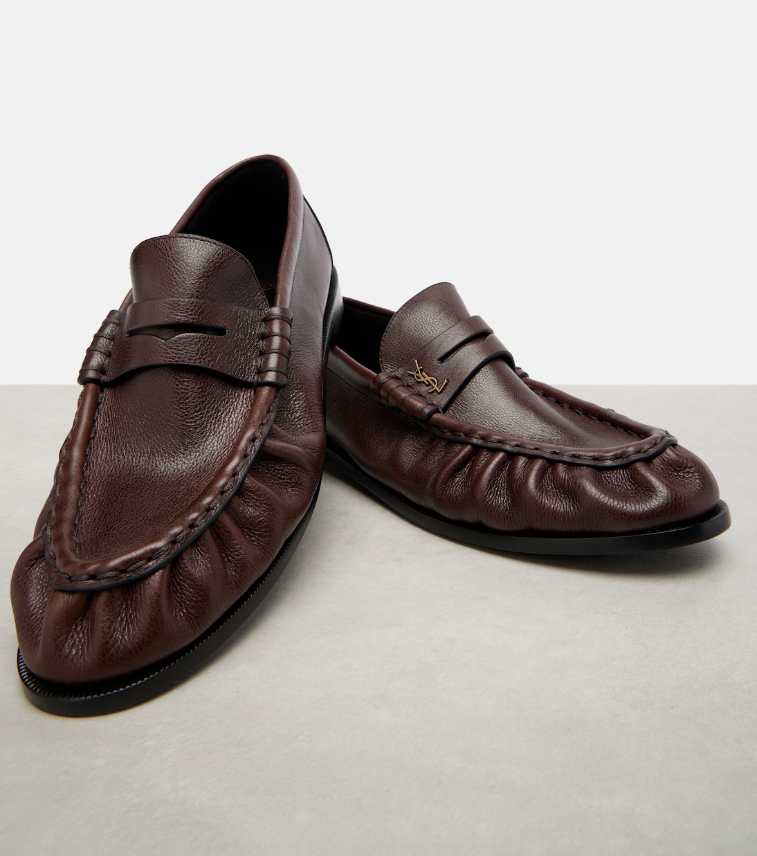Le Loafer leather penny loafers | Saint Laurent