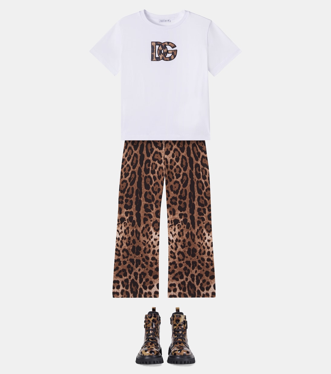 Bedruckte Jogginghose aus Baumwoll-Jersey | Dolce&Gabbana Kids