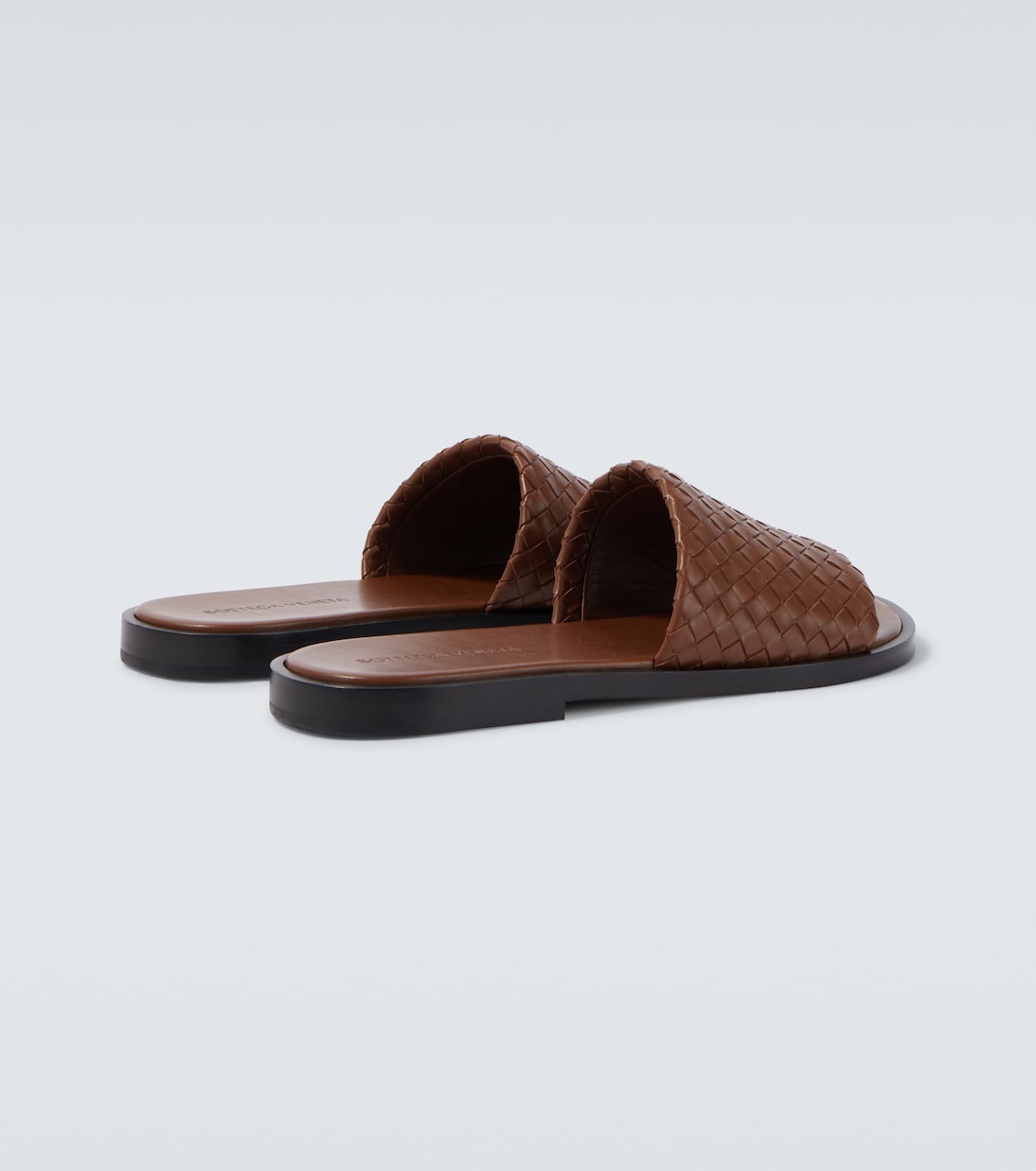 Elio Intrecciato leather slides | Bottega Veneta