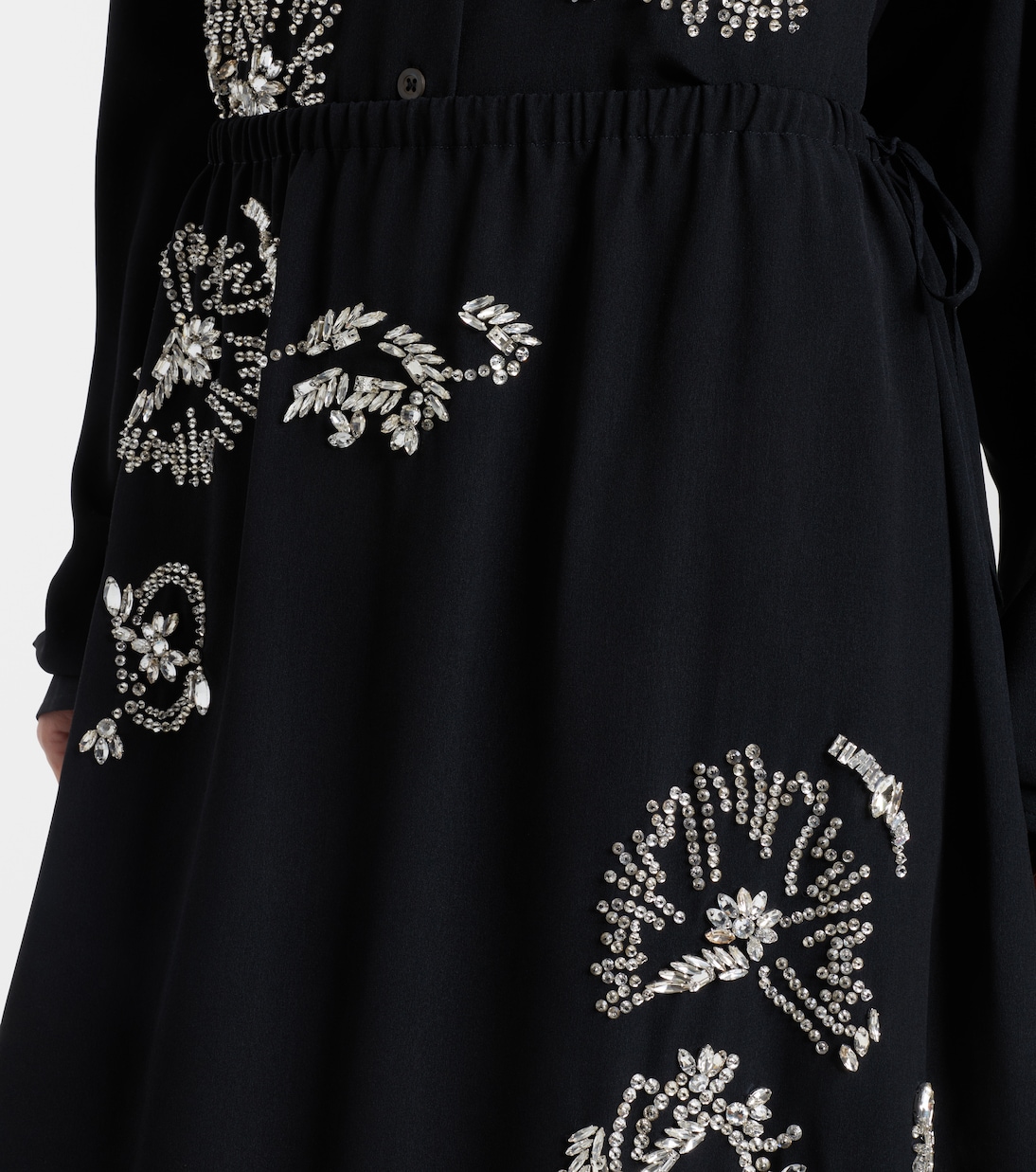 Embellished ruffled midi skirt | Dries Van Noten