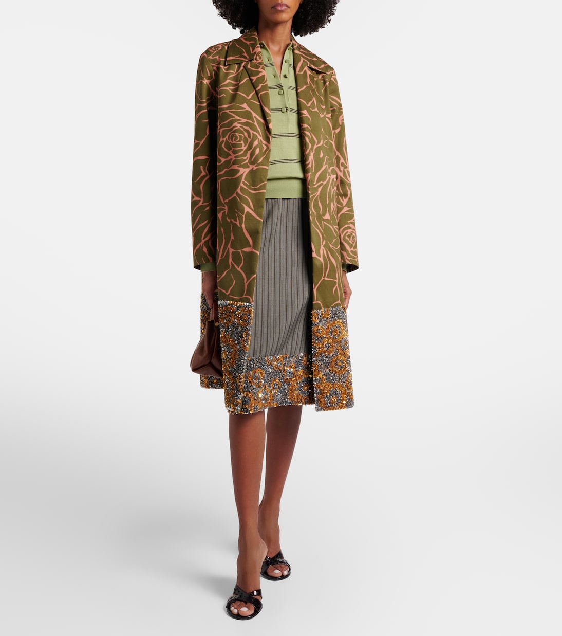 Mules compensées en cuir verni | Dries Van Noten