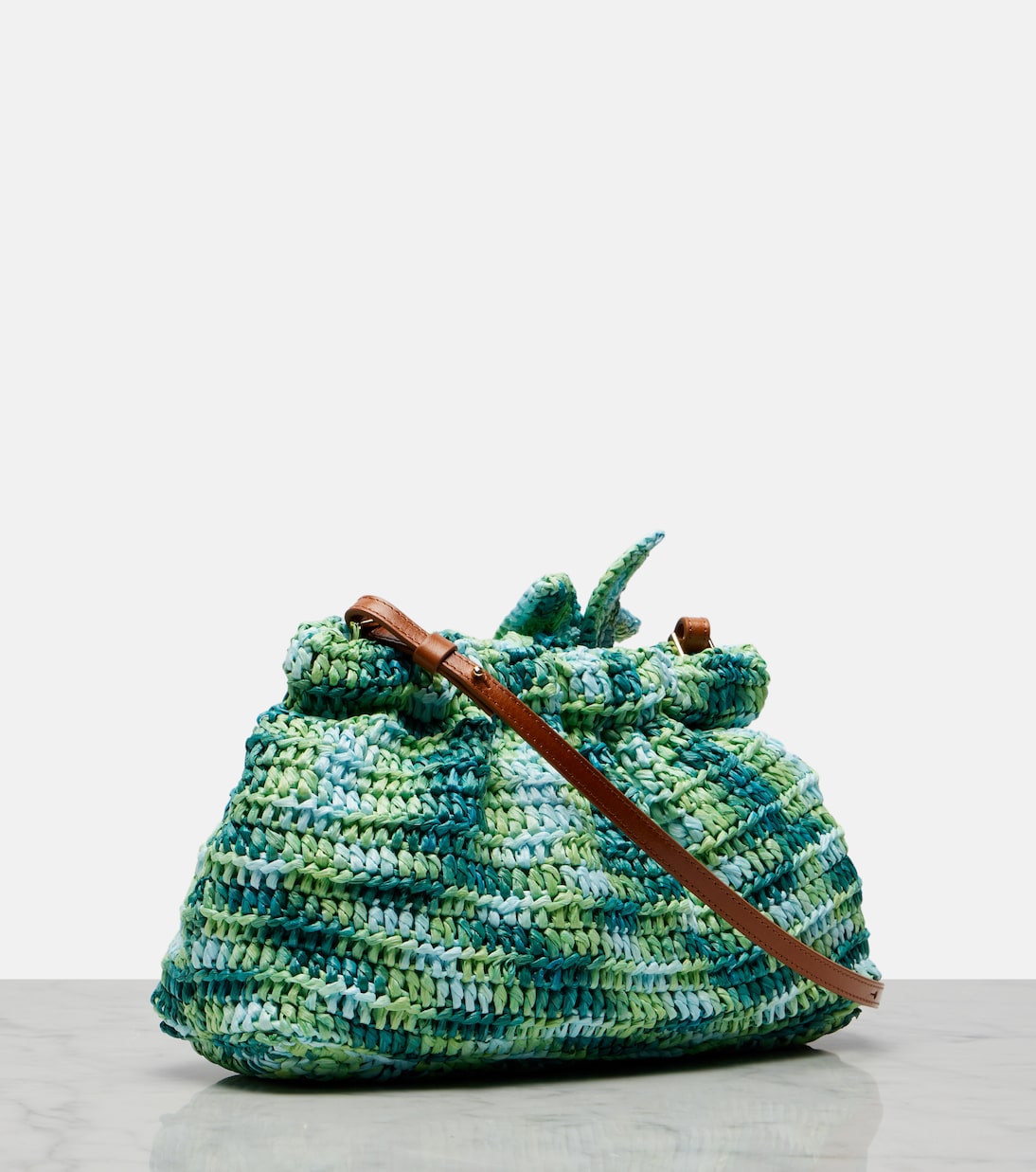 Calypso floral-appliqué raffia clutch | Aquazzura