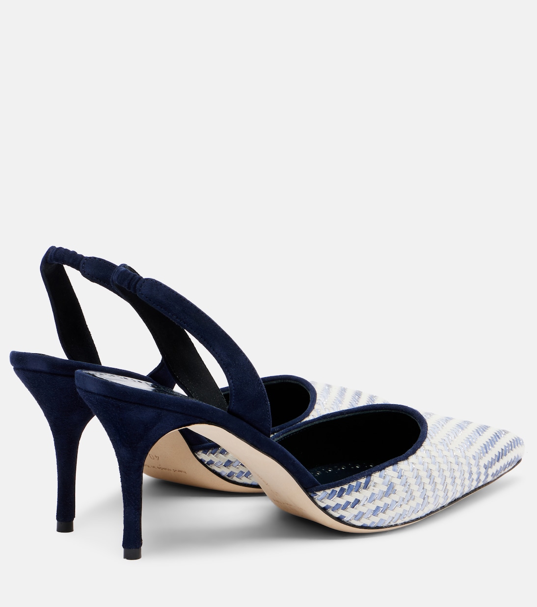 Carolyne 70 raffia slingback pumps | Manolo Blahnik