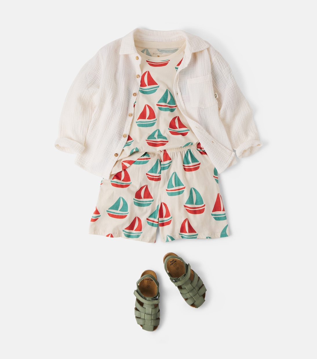 Ensemble t-shirt et short Famo en coton | Konges Sløjd