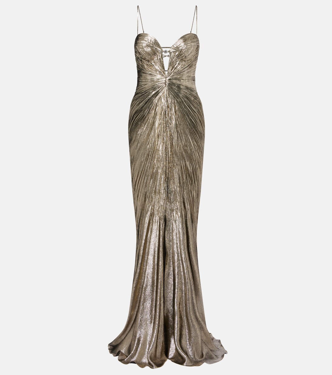 Dakota lamé chiffon gown | Maria Lucia Hohan