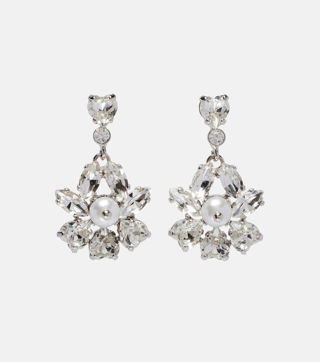 Embellished faux pearl drop earrings | Simone Rocha