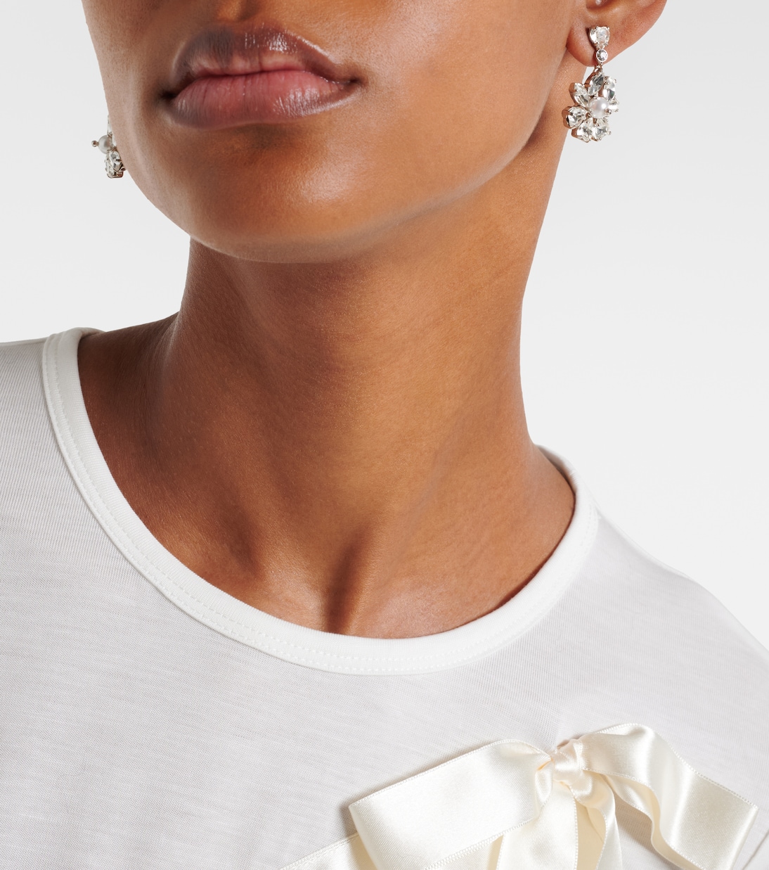 Embellished faux pearl drop earrings | Simone Rocha