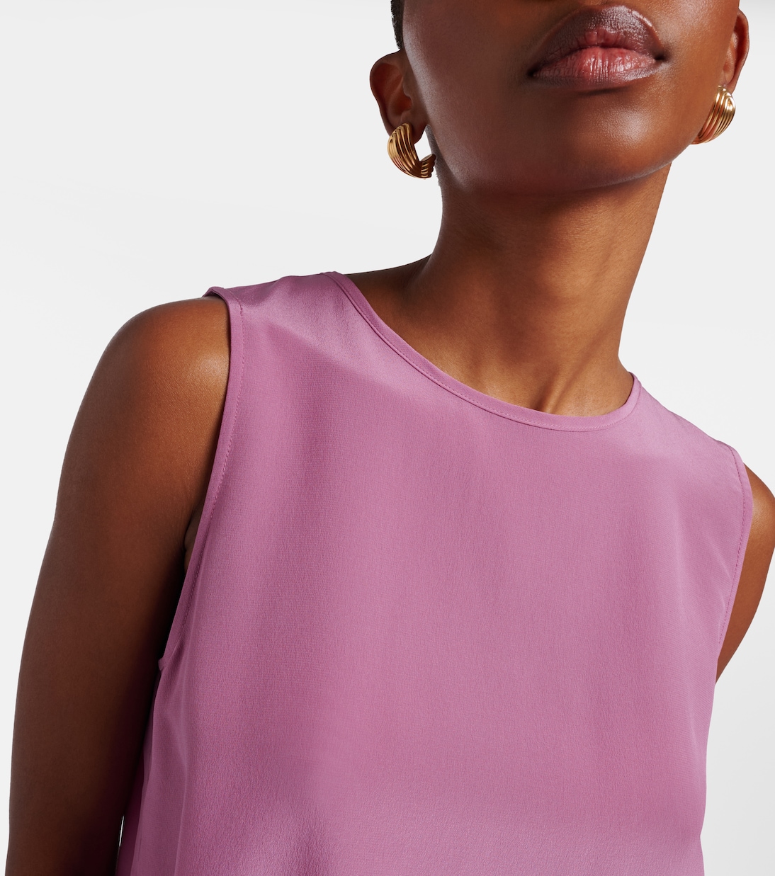 Sofia silk crêpe tank top | Asceno