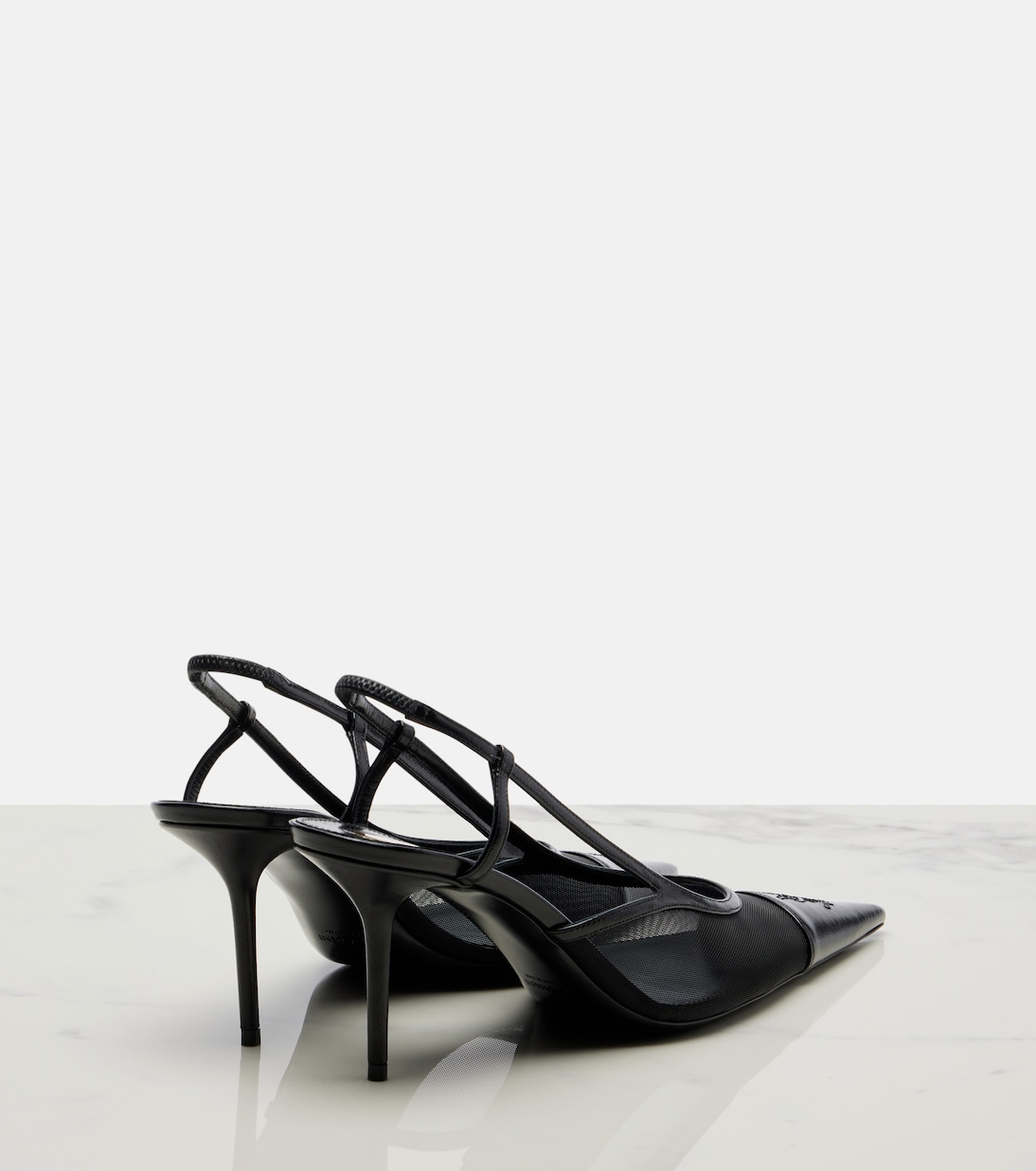 Pumps slingback Renée in mesh e pelle | Saint Laurent