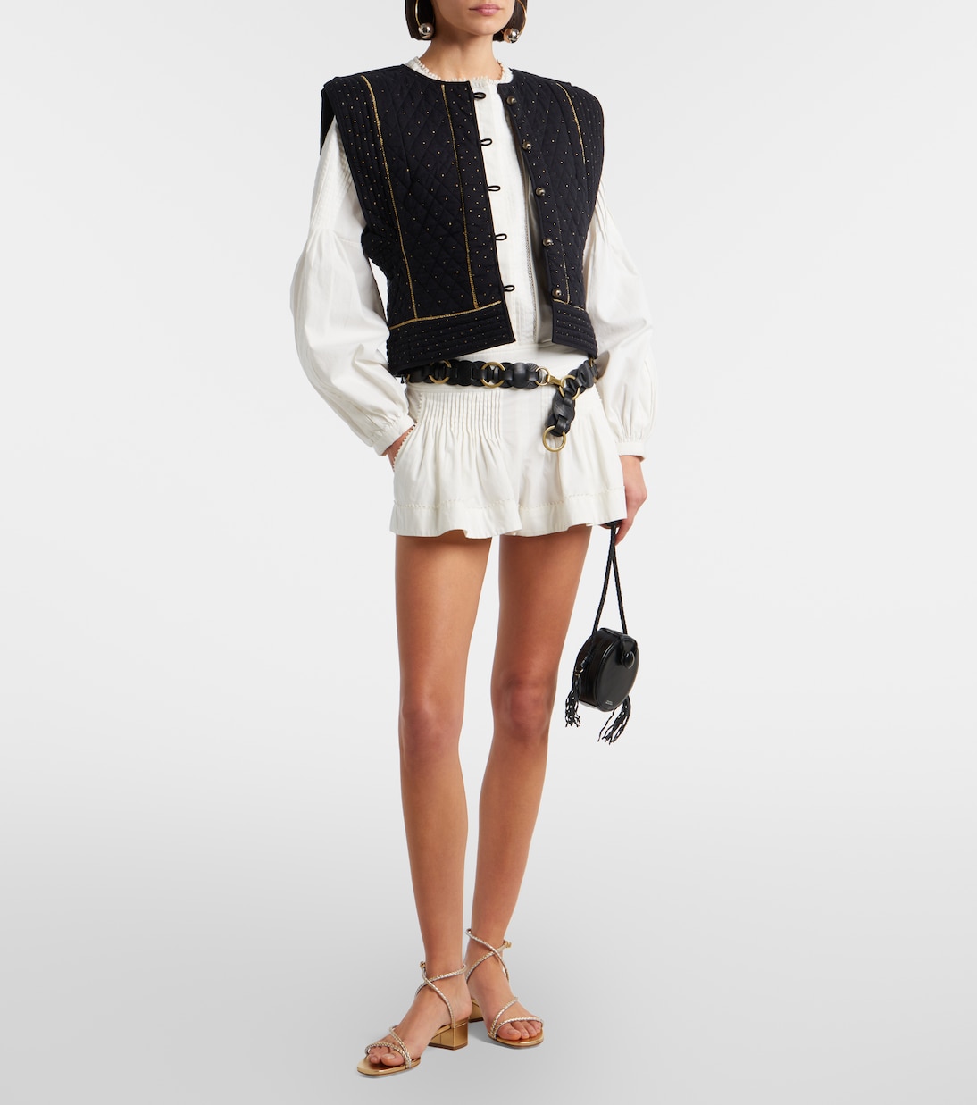 Luca braided metallic leather sandals | Aquazzura