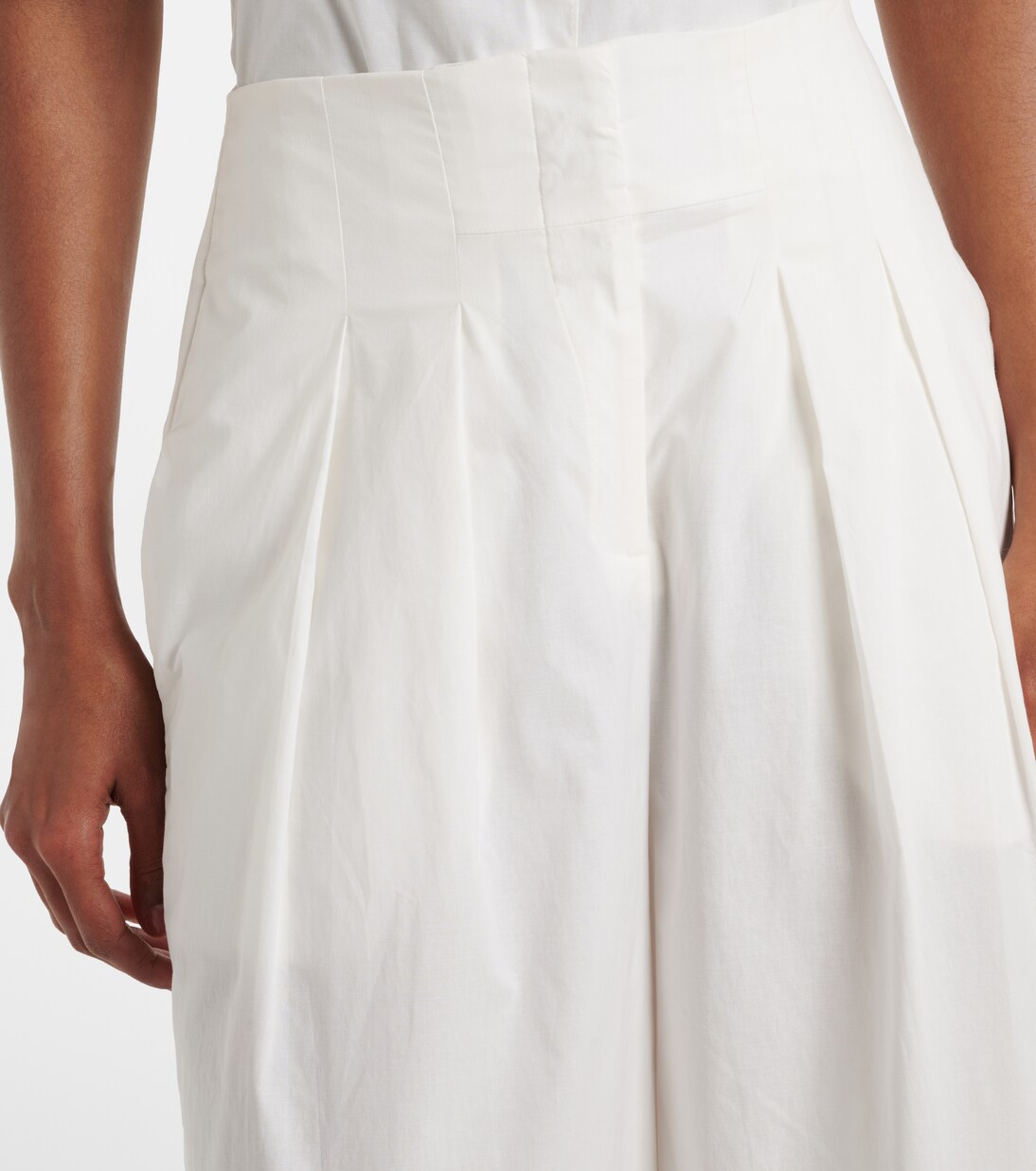 Cotton-blend wide-leg pants | Adriana Degreas