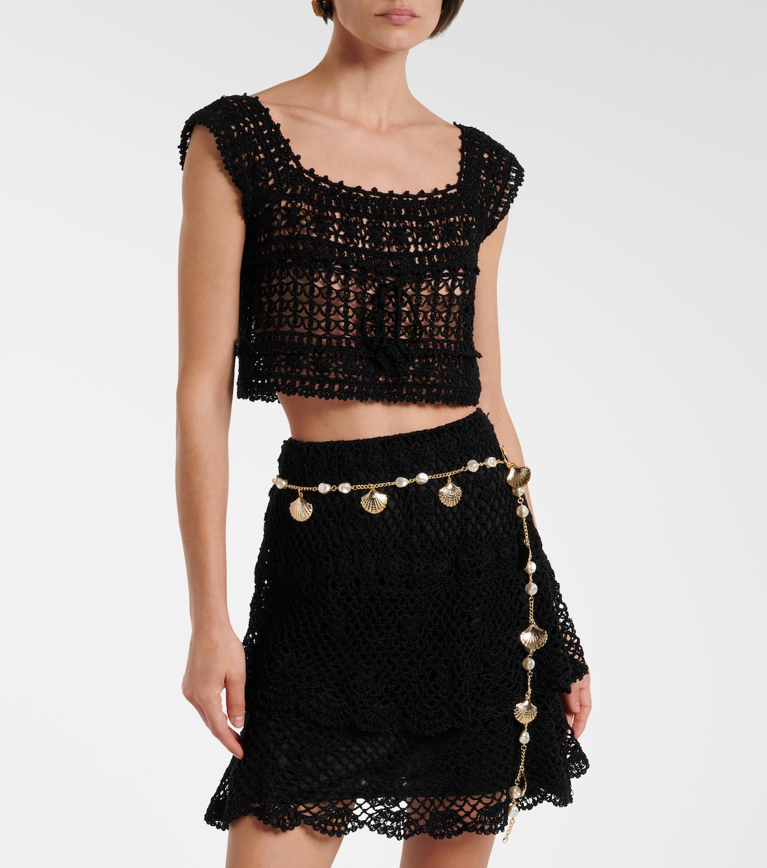 Crop top de croché de algodón | Anna Kosturova