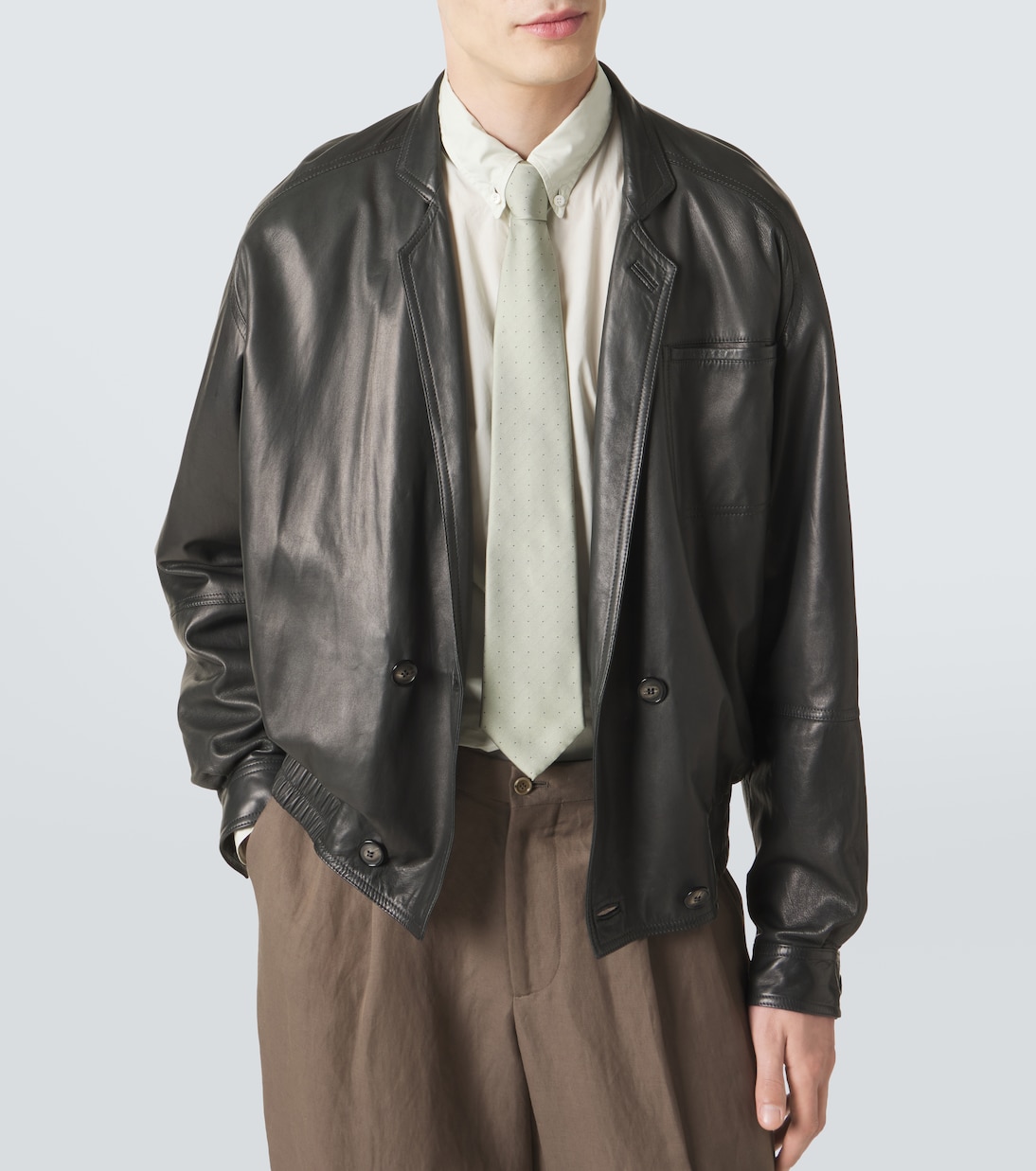 Archivio polka-dot silk jacquard tie | Giorgio Armani