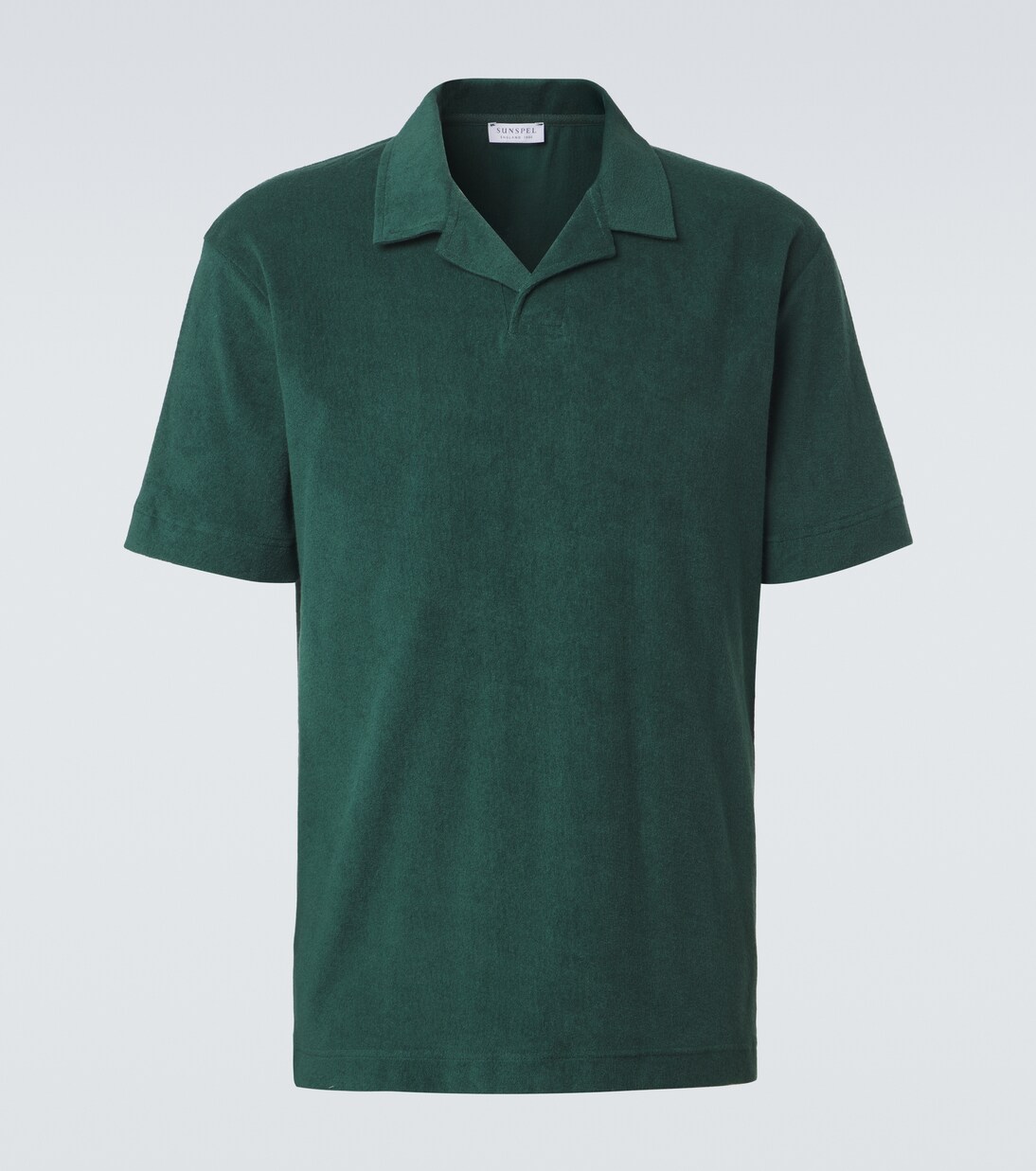 Cotton terry polo shirt | Sunspel