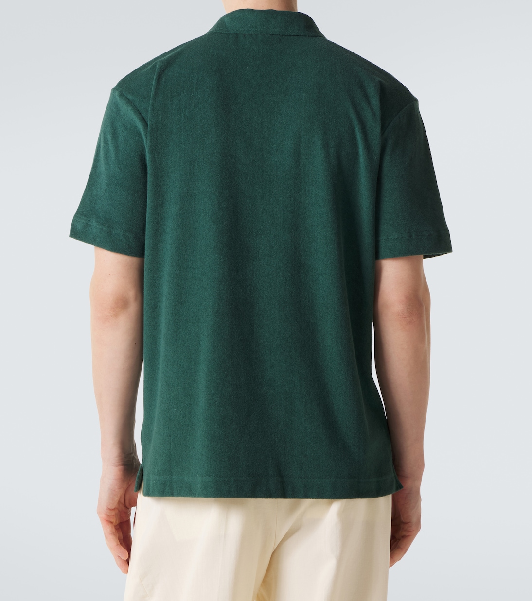 Cotton terry polo shirt | Sunspel