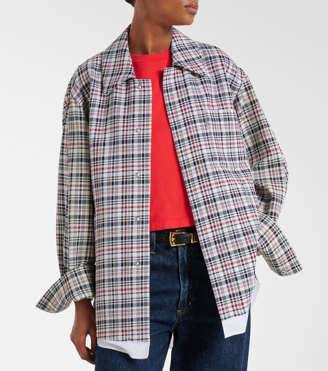 Adine cropped cotton jersey T-shirt | Agolde