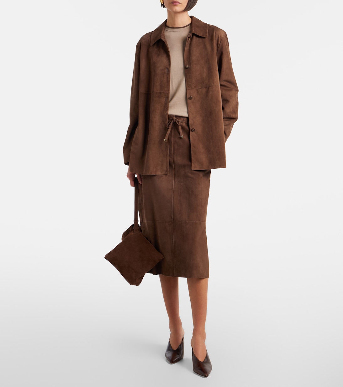 Suede midi skirt | 'S Max Mara