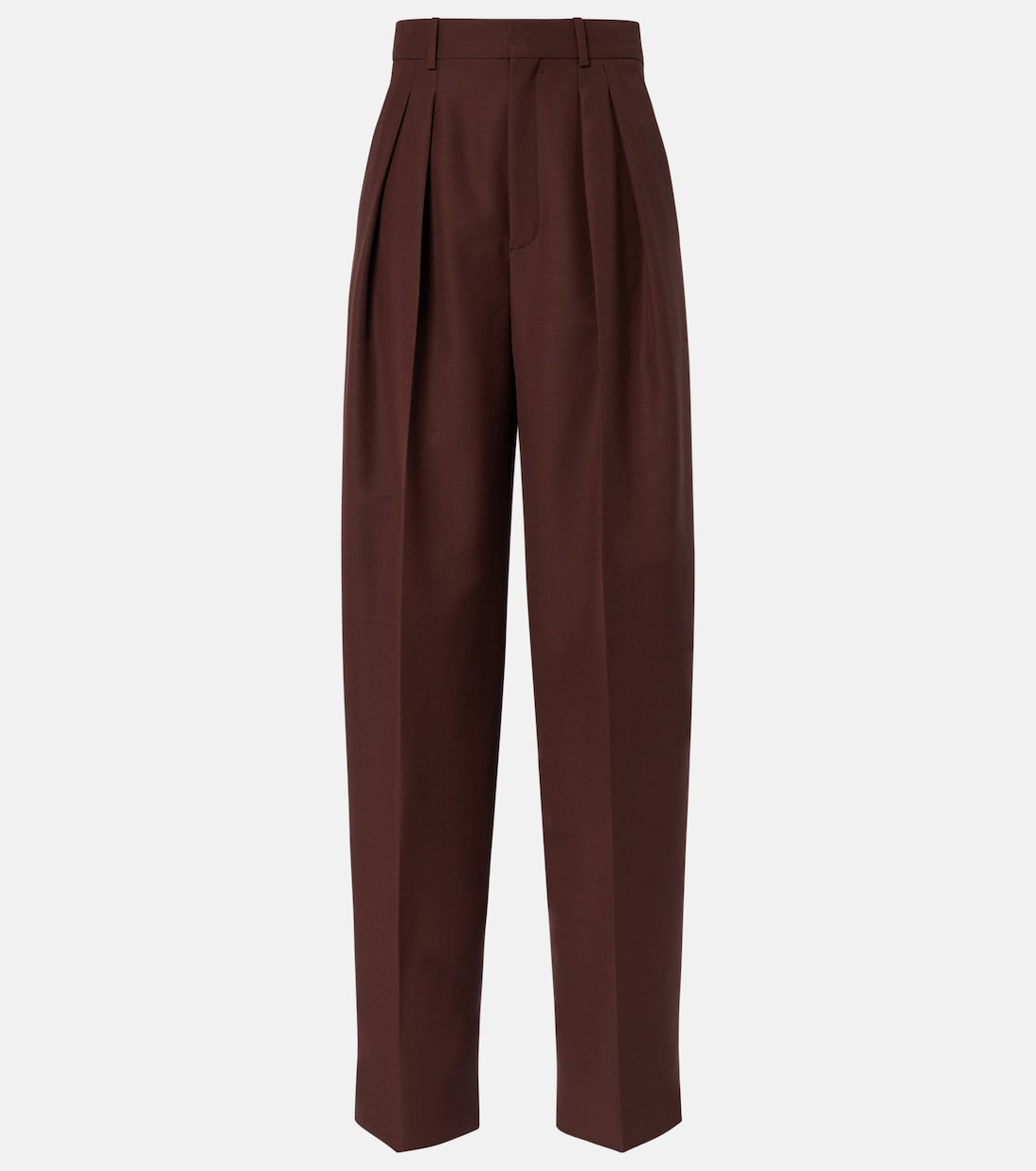 Pantaloni a gamba larga in lana e mohair | Saint Laurent