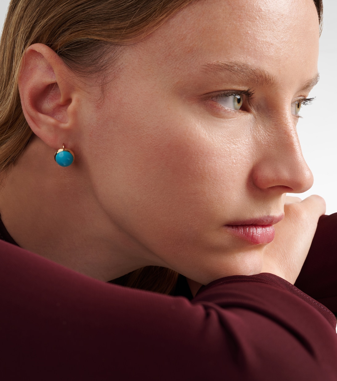 Ohrringe Blue Eye aus 14kt Gelbgold mit Türkis | Ileana Makri