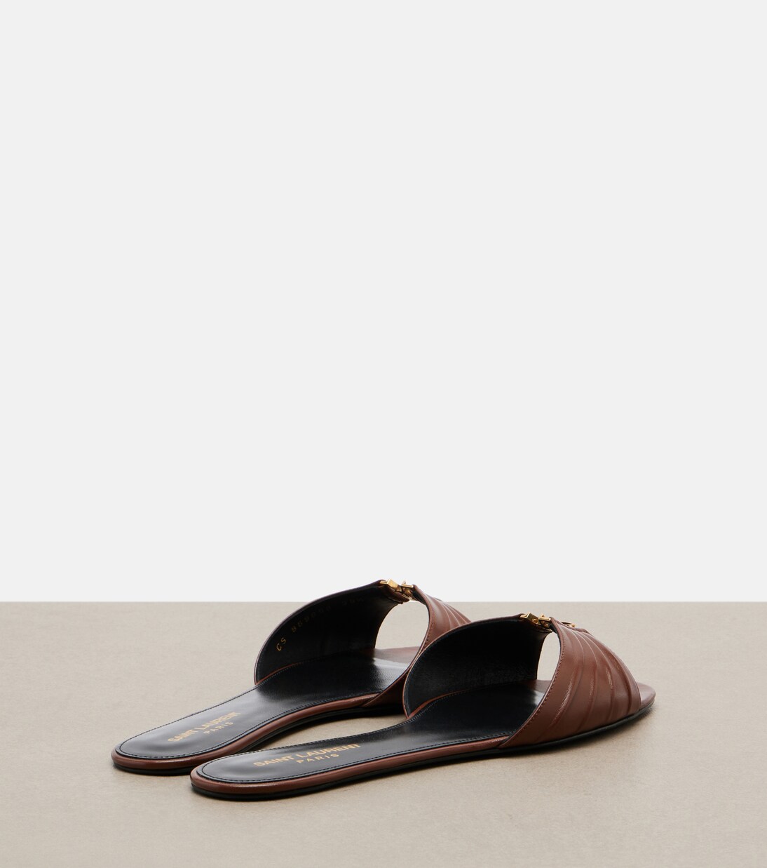 Babylone leather slides | Saint Laurent
